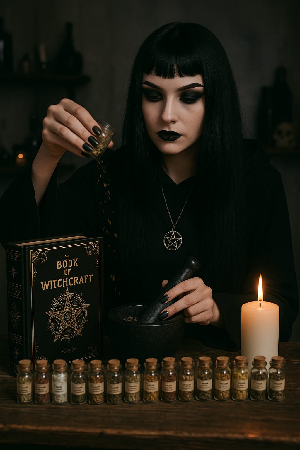 Witchcraft Herbs Kit – 30 Jars with Magical Book Box